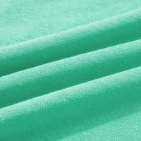 Turquoise sweatshirt fabric close-up showing soft knit texture