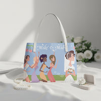 Custom "Something Blue" Leather Tote | Personalized Blue Cherry Handbag