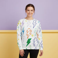 Lightning Bolt Sweater | Aesthetic Retro Graphic Unisex Pullover