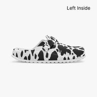 Women's Black and White Cow Print EVA Clogs
