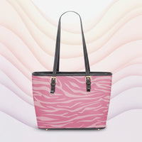 Pink Zebra Handbag | Pink Leather Handbag