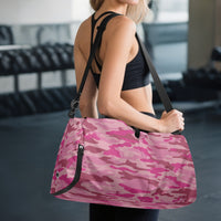 Women's Pink Camo Gym Bag in Canvas