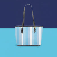 Blue And White Striped Handbags | Blue Leather Handbag