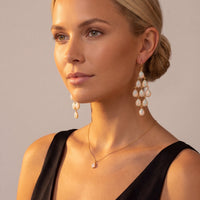 Erviola Gemstone Cascade Earrings Gold Opal-3