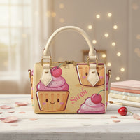 Cross Body Bags for Teens | Personalized Yellow Cupcake Print