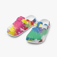 Women's Multi Coloured Brush Stroke EVA Clogs