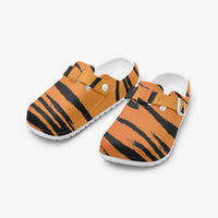 Women's Orange Tiger Print EVA Clogs