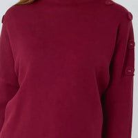 Wine High Neck Jumper-2