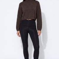 Black Zip‑Front Leggings-0