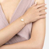 Polka Dot Baroque Pearl Bracelet Gold-1