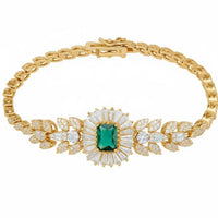 Countess Gemstone Bracelet Emerald Gold-0
