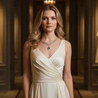 Countess Statement Emerald Necklace Gold-3