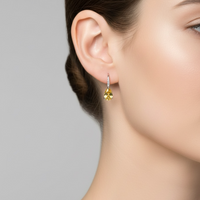 Julie Teardrop Earrings Yellow Topaz-1