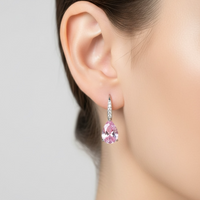 Julie Teardrop Earrings Morganite Pink-1