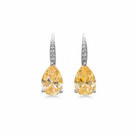 Julie Teardrop Earrings Yellow Topaz-0