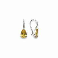 Julie Teardrop Earrings Yellow Topaz-2