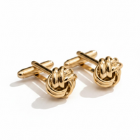 Mens Knot Cufflinks Gold-0