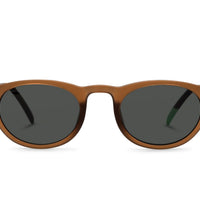 Kilda toffee sunglasses with dark oval lenses and brown frame