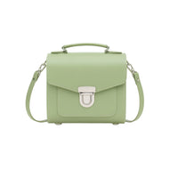 Handmade Leather Sugarcube Handbag - Sage Green-0