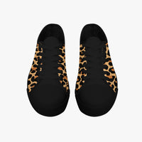 Leopard Print Trainers Womens Classic Brown Canvas Low Top Shoes