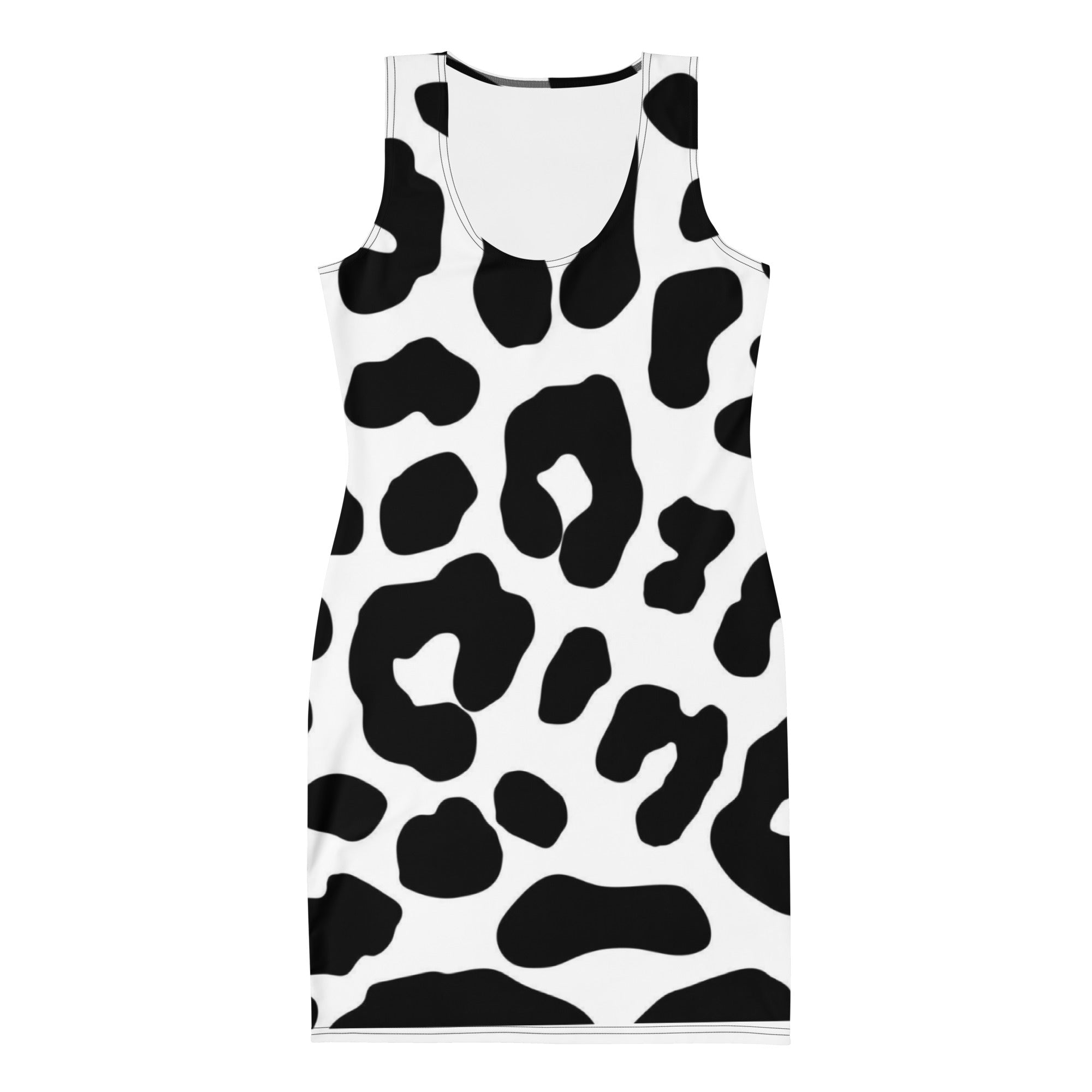 Black and White Cow Print Mini Bodycon Dress – TheCherryStopShop