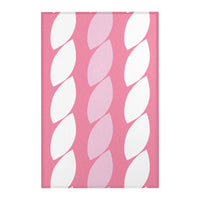Abstract Geometric Pink and White Rug