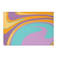 Abstract Geometric Pink and Orange Rug