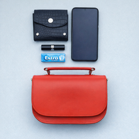 Aura Handmade Leather Bag - Pillar Box Red-4