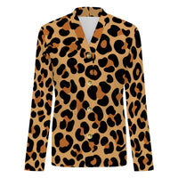 Leopard Print Cardigan Womens Classic Brown Lightweight V Neck Sweater