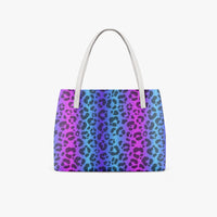 Handbags Leopard Print Neon Electric Color Shoulder Tote Bag Waterproof Leather
