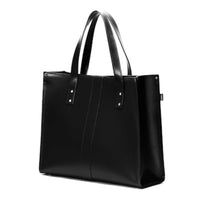 Handmade Leather Shopper - Black-2