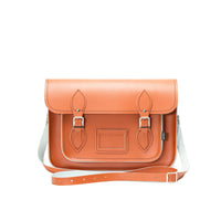 Handmade Leather Satchel - Burnt Orange-3