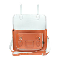 Handmade Leather Satchel - Burnt Orange-2