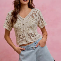Light blue washed denim wrap skort with front overlay and side pockets