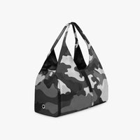 Men's and Women's Black Camo Gym Bag in Canvas