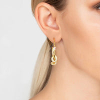 Cleopatra Serpent Snake Hoop Earrings Gold-1
