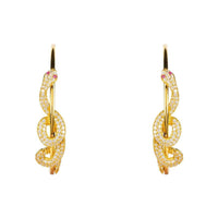 Cleopatra Serpent Snake Hoop Earrings Gold-0