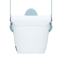 Handmade Leather Daisy Barrel Bag - White-3