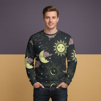 Sun and Moon Sweater | Aesthetic Celestial Pattern Unisex Pullover
