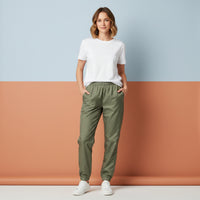 Womens Green Track Pants | Unisex All-Over Print Streetwear Joggers