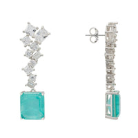 Diana Paraiba Tourmaline Drop Earrings Silver-2