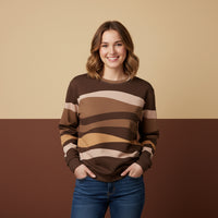 Chocolate Brown Sweater | Aesthetic Earth Tone Unisex Pullover