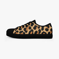 Leopard Print Trainers Womens Classic Brown Canvas Low Top Shoes