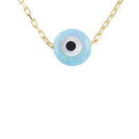 Evil Eye Mini Opalite Pendant Necklace Gold-0