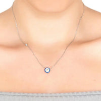 Evil Eye Necklace Silver-2