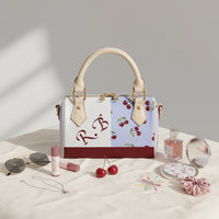 Custom Cross Body Bag | Personalized Blue & Pink Checkerboard Purse