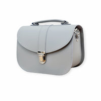 Olympia Handmade Leather Bag - Ghost Grey-2