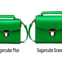 Handmade Leather Sugarcube Handbag - Green-2