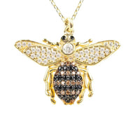 Honey Bee Pendant Necklace Gold-0