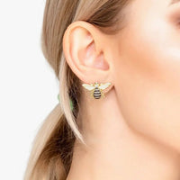 Honey Bee Stud Earrings Gold-3